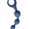 Синяя анальная цепочка Anal Chain с ручкой-кольцом