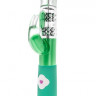Зелёный вибромассажер с клиторальной стимуляцией Emerald G Rabbit - 26 см.