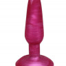 Розовая гелевая анальная пробка - 16 см.