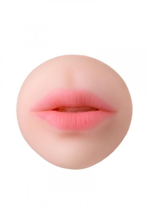 Телесный двусторонний мастурбатор Pretty Mouth - ротик и вагина 