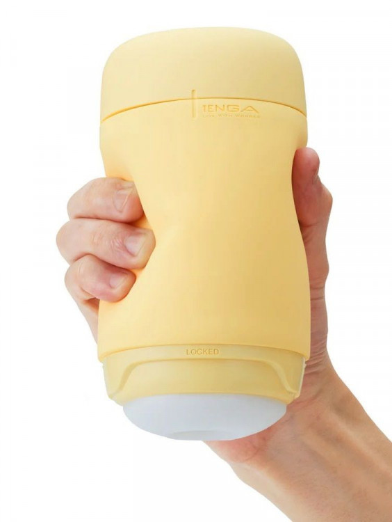 Желтый мастурбатор Tenga Puffy