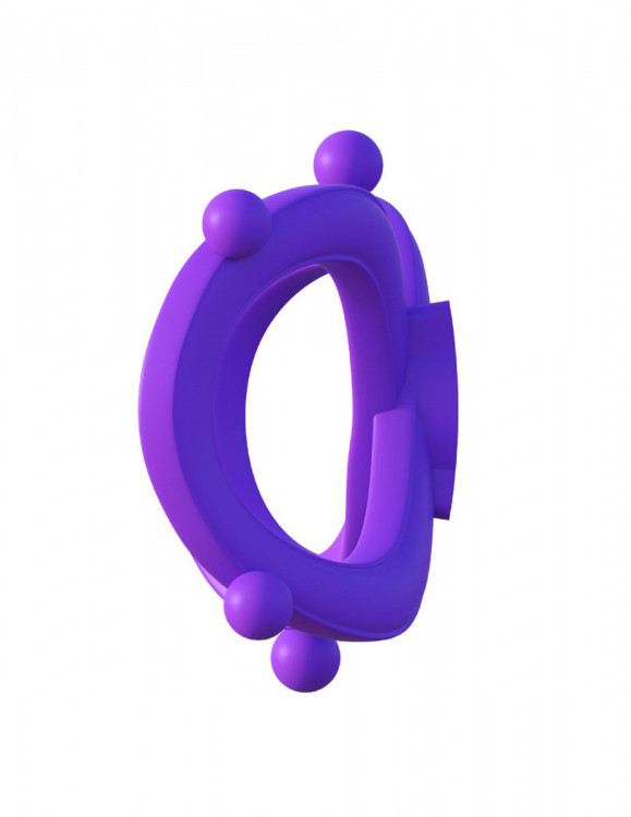 Фиолетовое эрекционное кольцо на пенис и мошонку Infinity Ring