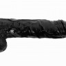 Черный реалистичный фаллоимитатор-гигант - 55 см.