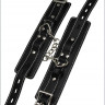 Чёрные кожаные наручники с фиксацией Чёрные кожаные наручники с фиксацией