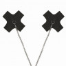 Черные пэстисы-кресты с цепочкой