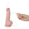 Телесный фаллоимитатор с имитацией эякуляции Soft Ejaculation Cock With Ball 8 - 17,8 см.