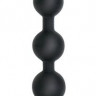 Чёрная анальная цепочка с пробочкой на конце - 32 см.