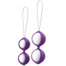 Фиолетово-белые вагинальные шарики Bfit Classic