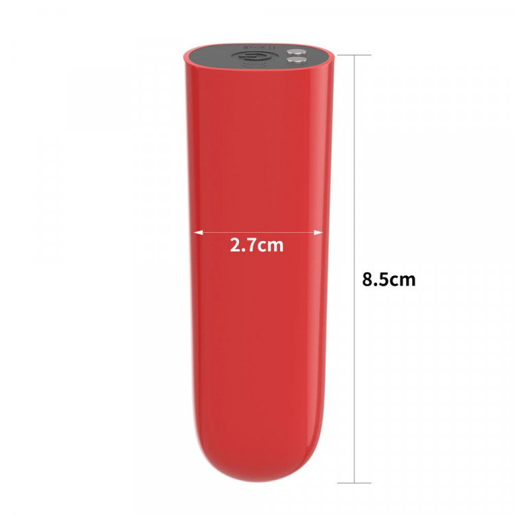 Красный мини-вибратор IJOY Rechargeable Bullet Scream