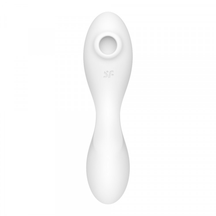 Белый вибратор 3-в-1 Curvy Trinity 5+
