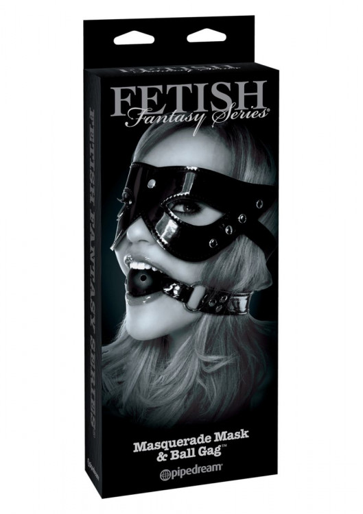 Лаковый комплект MASQUERADE MASK   BALL GAG