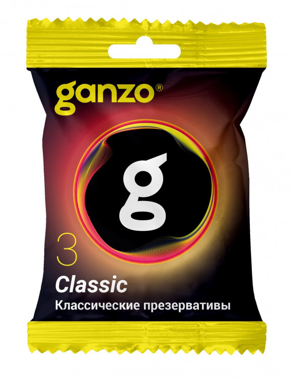 Классические презервативы Ganzo Classic в мягкой упаковке - 3 шт.