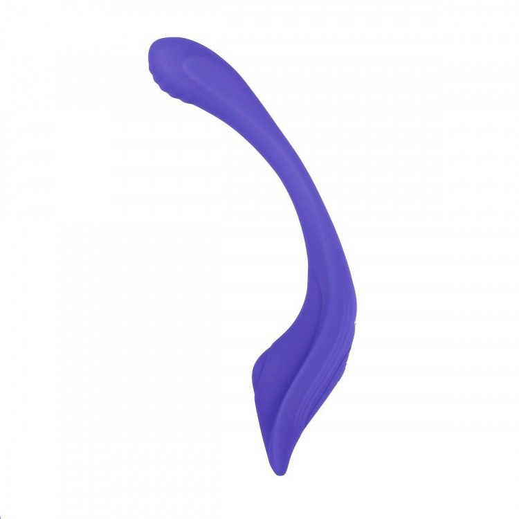 Фиолетовый гибкий вибростимулятор с пультом ДУ Anywhere Vibe 