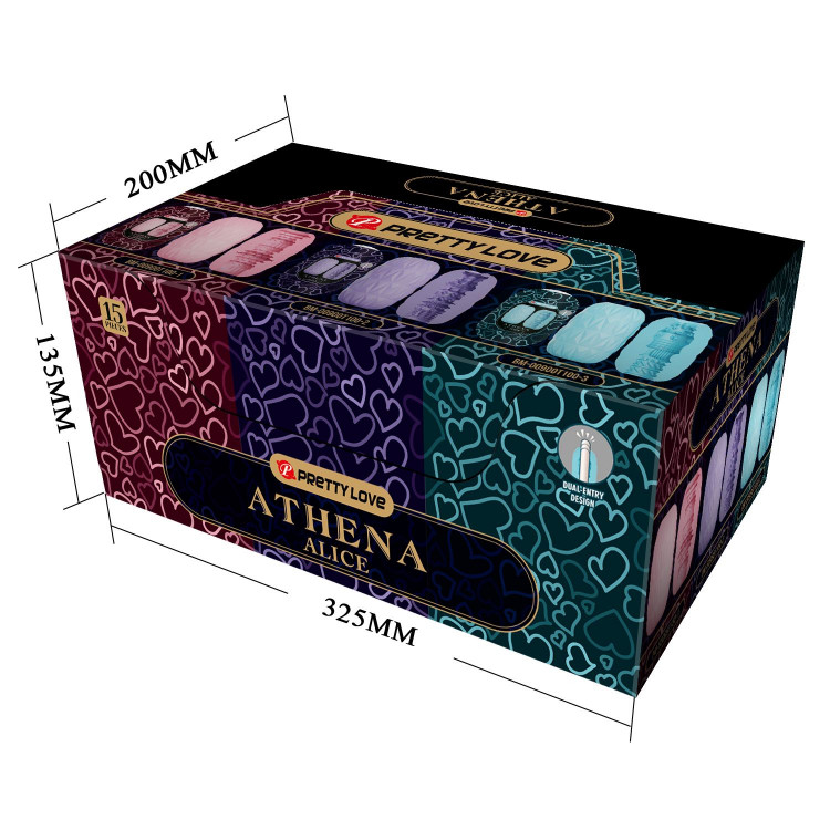 Набор из 15 мастурбаторов Athena Alice