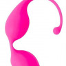 Миндалевидные вагинальные шарики розового цвета  с хвостиком