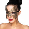 Золотистая карнавальная маска  Алиот 