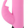 Розовый вибратор-кролик Thrusting Rabbit - 25 см.