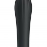 Чёрный миниатюрный вибромассажер Edward с усиками - 14,5 см.