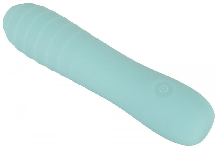 Аквамариновый мини-вибратор Straight Vibrator - 16,4 см.