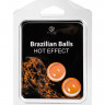 Набор из 2 шариков с массажным маслом Brazilian Balls с разогревающим эффектом Набор из 2 шариков с массажным маслом Brazilian Balls с разогревающим эффектом