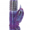 Фиолетовый вибратор с вращающимися металлическими шариками