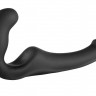 Черный безремневой страпон Share из нежного силикона