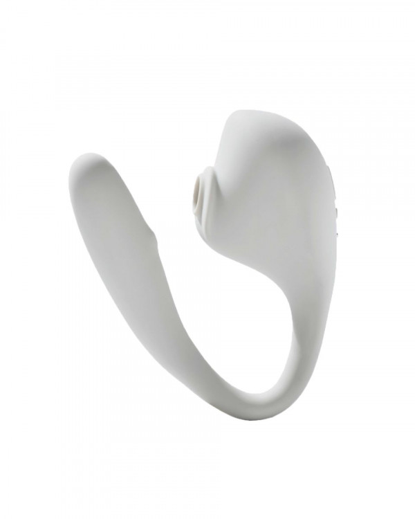 Серый вакуумный стимулятор с отростком Ose 2 Premium Robotic Massager