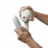 Серый вакуумный стимулятор с отростком Ose 2 Premium Robotic Massager