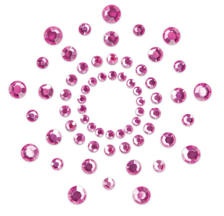 Розовые наклейки на грудь Mimi Bijoux