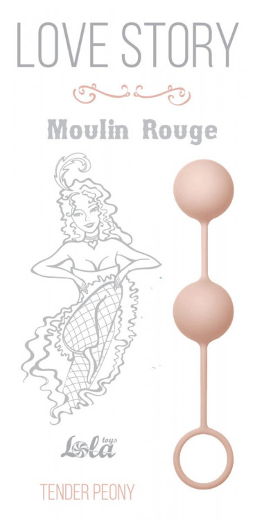 Нежно-розовые вагинальные шарики Love Story Moulin Rouge