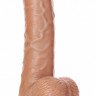 Телесный фаллоимитатор Curved Realistic Dildo Balls Suction Cup 6 - 15,5 см.