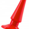Красная анальная втулка без вибрации - 10,5 см.