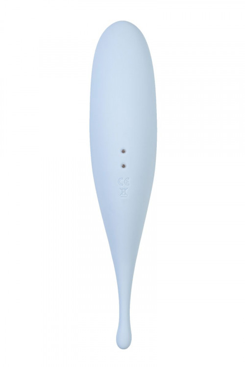 Голубой вакуум-волновой стимулятор клитора Satisfyer Twirling Pro