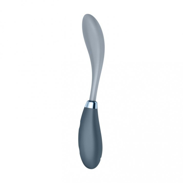 Серый вибромассажер G-Spot Flex 3 - 19,5 см.