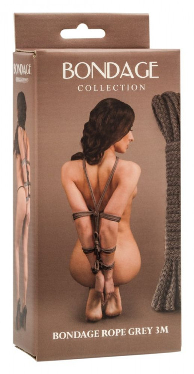 Серая веревка Bondage Collection Grey - 3 м.