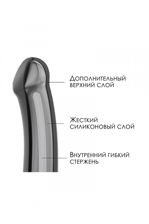 Телесный фаллос на присоске Silicone Bendable Dildo L - 19 см.