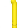 Желтый перезаряжаемый вибратор Flamie - 18,5 см.
