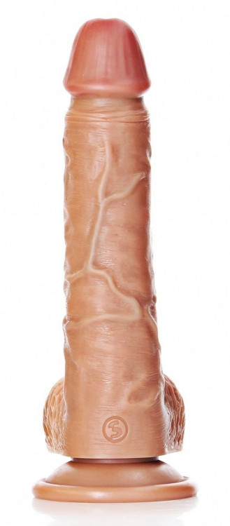 Телесный фалоимитатор Straight Realistic Dildo Balls Suction Cup 8 - 23 см.