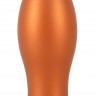Оранжевая анальная пробка с присоской - 16 см.