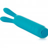 Голубой вибратор с ушками Rabbit Bullet Vibrator - 8,9 см.