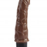 Коричневый вибратор-реалистик 7 Vibrating Dildo - 18 см.