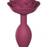 Сливовая анальная пробка с ограничителем-розой Open Rose Size M Butt Plug Сливовая анальная пробка с ограничителем-розой Open Rose Size M Butt Plug