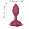 Сливовая анальная пробка с ограничителем-розой Open Rose Size M Butt Plug Сливовая анальная пробка с ограничителем-розой Open Rose Size M Butt Plug