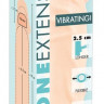 Телесная удлиняющая насадка с вибрацией Silicone Extension Vibrating - 19 см.
