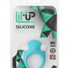 Голубое эрекционное кольцо LIT-UP SILICONE STIMU RING 6