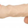 Закрытая удлиняющая насадка на пенис с подхватом мошонки Thicker   Bigger Extension - 17 см.