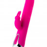 Розовый вибратор с клиторальным стимулятором BALLE - 23 см.