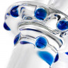 Стеклянная прозрачная втулка с кольцом - 13,5 см.