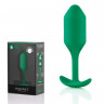 Зеленая пробка для ношения B-vibe Snug Plug 2 - 11,4 см.