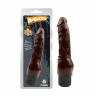 Коричневый вибратор-реалистик Vibrating Naughty Cock - 20 см. Коричневый вибратор-реалистик Vibrating Naughty Cock - 20 см.